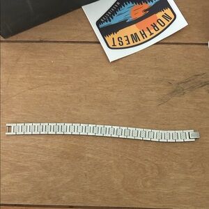 Men's Silver Stainless Steel Link Bracelet